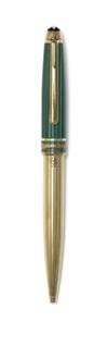 Montblanc Meisterstück Czar Nikolai I Malachite & Vermeil fountain pen and rollerball set.